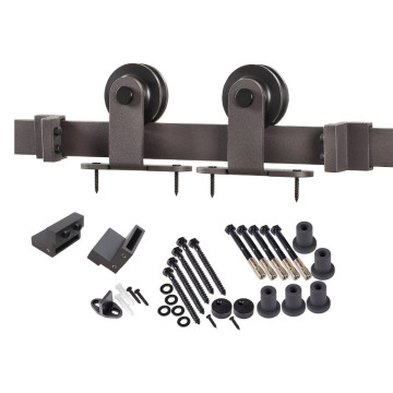 Rally sliding barn doors hardware, pulleys and track kits with install manual